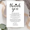 50 Wedding Reception Thank You Cards - Place Setting Cards for Wedding, Rehearsal Dinner Table Sign for Your Table Centerpiece, Decorations, 4 x 6 Inch view 1