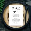 50 Wedding Reception Thank You Cards - Place Setting Cards for Wedding, Rehearsal Dinner Table Sign for Your Table Centerpiece, Decorations, 4 x 6 Inch view 3