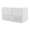 Fetcoi Shoe Boxes, Stackable Pack of Shoe Boxes, White Foldable Storage Box with Lid for Women/Men, Set of 20, 32.6x24x14cm view 4
