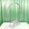 36.6"Round Wedding Cake Stand Cupcake Display Flower Stand Decor Arch Backdrop for Table Decoration, Archway Cake Stand Flower Balloon Frame Party Wedding Center Big Cake Birthday Photo Booth view 2