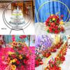 36.6"Round Wedding Cake Stand Cupcake Display Flower Stand Decor Arch Backdrop for Table Decoration, Archway Cake Stand Flower Balloon Frame Party Wedding Center Big Cake Birthday Photo Booth view 3