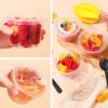 Suclain 100 Sets 8 oz Clear Dessert Cups with Lids and Sporks Disposable Plastic Parfait Yogurt Cups with Lids for Food Ice Cream Dessert Snack Fruit wedding birthday Party Serving(Flat Lid) view 4