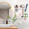 ANHIEN Hair Tool Organizer,Wall Mounted Hair Dryer and Styling tool Holder,Blow Dryer Holder,Organizer for Hot Tools, Curling Iron,Hair Straightener(White) view 3
