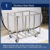 ZYFC Industrial Rolling Laundry Cart, Large Heavy Duty Laundry Hampers with Wheels, Laundry Basket Bulk Truck Commercial Household with Removable Liner Bag, 12 Bushel (400L), 200kg/440 Lbs Load view 2