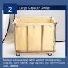 ZYFC Industrial Rolling Laundry Cart, Large Heavy Duty Laundry Hampers with Wheels, Laundry Basket Bulk Truck Commercial Household with Removable Liner Bag, 12 Bushel (400L), 200kg/440 Lbs Load view 3
