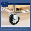 ZYFC Industrial Rolling Laundry Cart, Large Heavy Duty Laundry Hampers with Wheels, Laundry Basket Bulk Truck Commercial Household with Removable Liner Bag, 12 Bushel (400L), 200kg/440 Lbs Load view 4