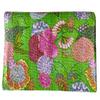 Rajasthaniartdecor Indian Reversible Kantha Quilt for Living Dorm Room Bed Cover Handmade Stitched Pure Cotton Fruit Print Bedspread Kantha Quilt view 1