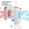 Small Humidifier Fan with 3 Gear Adjustment, Mini a ir Conditioner, USB Charging Night Light Water Cooling Fan with 5 Blades, for Travel Home Office(White), Mini a ir Conditioner, Small Humidifier view 4
