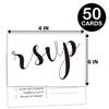 50 RSVP Postcards - Blank with Mailing Side, Response Cards for Bridal Shower, Rehearsal Dinner, Engagement Party, Baby Shower, or any Special Occasion, 4 x 6 Inches. view 3