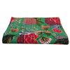 Rajasthaniartdecor Indian Reversible Kantha Quilt for Living Dorm Room Bed Cover Handmade Stitched Pure Cotton Fruit Print Bedspread Kantha Quilt view 1