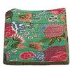 Rajasthaniartdecor Indian Reversible Kantha Quilt for Living Dorm Room Bed Cover Handmade Stitched Pure Cotton Fruit Print Bedspread Kantha Quilt view 2