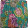 Rajasthaniartdecor Indian Reversible Kantha Quilt for Living Dorm Room Bed Cover Handmade Stitched Pure Cotton Fruit Print Bedspread Kantha Quilt view 3
