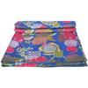 Rajasthaniartdecor Indian Reversible Kantha Quilt for Living Dorm Room Bed Cover Handmade Stitched Pure Cotton Fruit Print Bedspread Kantha Quilt view 1