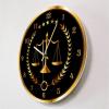 12 Inch Law Firm Wall Clock, Fair Law Court Clock Living Room Decor Justice Scale Wall Clock view 4