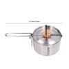 Yosoo Camping Pot, 1000ml Camping Water Cup with Detachable Handle Stainless Steel Portable Outdoor Tea Coffee Pot for Camping Hiking Backpacking Picnic view 3