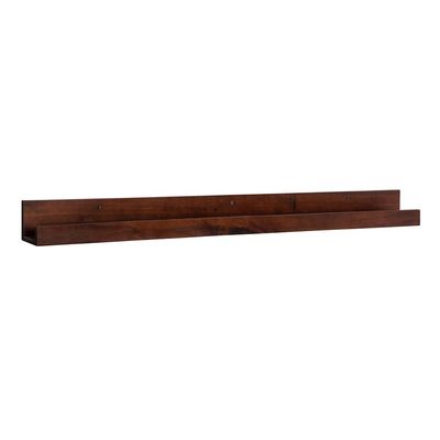 Sleek & Durable Rustic Floating Shelves Wood Walnut Finish with 2 Pre-Drilled Holes for Easy Hanging Ledge Design | Size 42 in W X 3.5 in H Elegant & Gorgeous Farmhouse Style Decorative Walnut Shade
