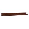 Sleek & Durable Rustic Floating Shelves Wood Walnut Finish with 2 Pre-Drilled Holes for Easy Hanging Ledge Design | Size 42 in W X 3.5 in H Elegant & Gorgeous Farmhouse Style Decorative Walnut Shade view 1