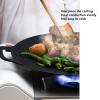 13.0in Cast Iron Baking Pan, Round Nonstick Pizza Pan Frying Pan with Handles, Long Lasting, Even Heating, Searing, Roasting, Frying, Grilling Pan for Kitchen, Outdoor view 4