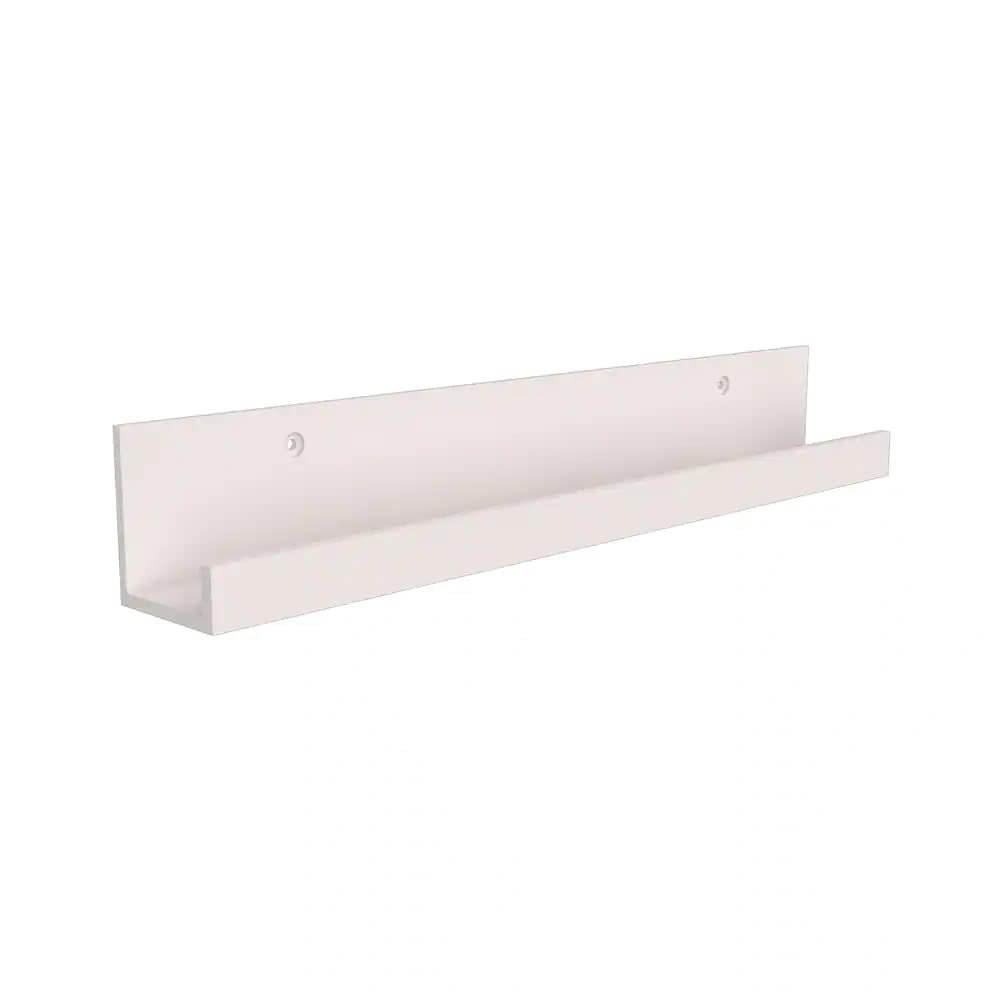 Sleek & Durable Rustic Floating Shelves Wood Walnut Finish with 2 Pre-Drilled Holes for Easy Hanging Ledge Design | Size 42 in W X 3.5 in H Elegant & Gorgeous Farmhouse Style Decorative White Shade