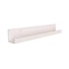 Sleek & Durable Rustic Floating Shelves Wood Walnut Finish with 2 Pre-Drilled Holes for Easy Hanging Ledge Design | Size 42 in W X 3.5 in H Elegant & Gorgeous Farmhouse Style Decorative White Shade view 1