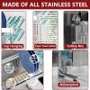 VNKZI Over Sink Dish Drying Rack, 2 Tier Full Stainless Steel Storage Adjustable Length (25.98'' to 36.61'') Kitchen Rack, Multifunctional Expandable Counter Organizer, Space Saver Dish Rack view 3