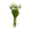 15" White Faux Tulips for Wedding Bouquets Centerpieces Bridal Home Decor view 1