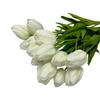 15" White Faux Tulips for Wedding Bouquets Centerpieces Bridal Home Decor view 2