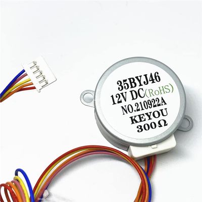 35BYJ46 DC 5V 12V 300 Ohms 24V Step Permanent Magnet Gear Motor Small Stepper Motor Repair Parts - (Speed(RPM): 10MM Shaft/Voltage(V): 12V 130 Ohms)