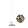 FUMANYI V-shaped Cleaning Floor Brush 2 in 1 Bathroom Floor Scrub Brush Kitchen Household Cleaning Tools Toilet Scrape & Brush Push Scrubber with Adjustable Handle (Color : Yellow-green) view 1