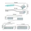 CN1ST 6 PCS Cleaning Brush, Scrub Brush Set for Kitchen and Bathroom Household Use with Various Brushes for Cleaning Dishes, Tiles, Corners and Floors Sky Blue view 3