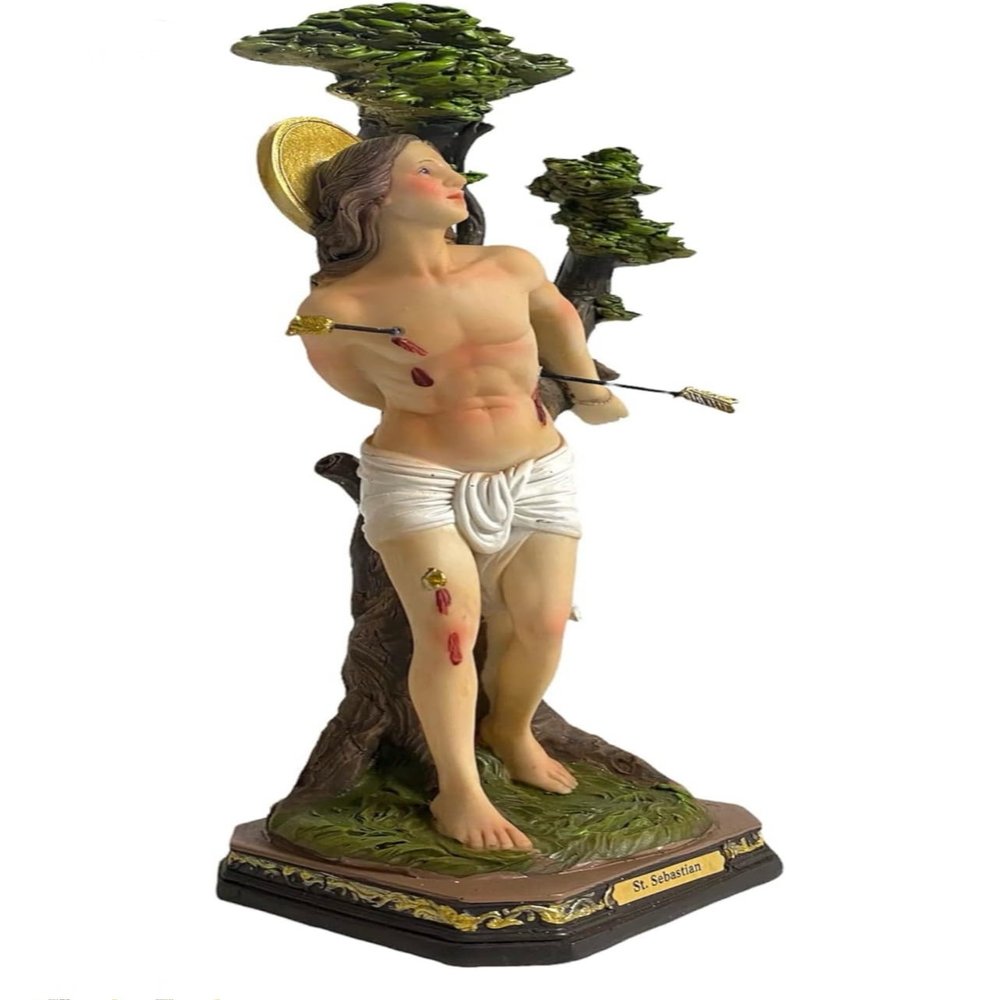 12" Inch Saint San Sebastian Imagen Estatua Statue Figure Religious Gift Home Decor Catholic Art