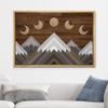 wall26 Framed Canvas Print Wall Art Western Decor Crescent Moon Snowy Wood Panel Mountain Nature Wilderness Modern Art Southwest Decorative for Living Room, Bedroom, Office - 16"x24" Natural view 2