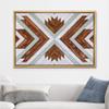 wall26 Framed Canvas Print Wall Art Western Decor Brown Gray Wood Panel Pattern Collage Nature Wilderness Digital Art Modern Art Southwest Decorative for Living Room, Bedroom, Office - 16"x24" Natural view 2