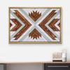 wall26 Framed Canvas Print Wall Art Western Decor Brown Gray Wood Panel Pattern Collage Nature Wilderness Digital Art Modern Art Southwest Decorative for Living Room, Bedroom, Office - 16"x24" Natural view 3