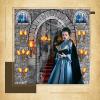 13 Pcs Medieval Party Decorations Kit, 9x4.5 ft Brick Stone Tablecloths Backdrop Castle Entrance Door, Window Stickers 8 Torch Stickers Supplies for Medieval Knight Themed Castle Photo Props(Cool) view 4