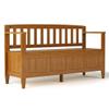 Trent Home Solid Wood Entryway Storage Bench in Light Golden Brown view 1