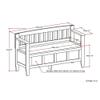 Trent Home Solid Wood Entryway Storage Bench in Light Golden Brown view 3