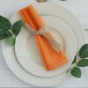 10 Pcs 10 Orange Polyester 20x20 Wedding Napkins Party Table Linens Decorations view 4