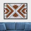 wall26 Framed Canvas Print Wall Art Western Decor Brown Gray Wood Panel Pattern Collage Nature Wilderness Digital Art Modern Art Southwest Decorative for Living Room, Bedroom, Office - 16"x24" Black view 2