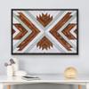 wall26 Framed Canvas Print Wall Art Western Decor Brown Gray Wood Panel Pattern Collage Nature Wilderness Digital Art Modern Art Southwest Decorative for Living Room, Bedroom, Office - 16"x24" Black view 3