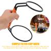 SHERCHPRY Pour Over Coffee Dripper Stand, Filter Cup Holder, Stainless Steel Wire Coffee Dripper Holder with Leather Sheath for Cone Filters view 3