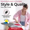 Bartnelli by Rorets Ironing Board Made in Europe | Iron Board with 4 Layered Cover & Pad, Height Adjustable up to 36" Features A Safety Iron Rest, 4 Steel Legs, for Laundry Room or Dorm Use (43x13) view 2