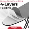 Bartnelli by Rorets Ironing Board Made in Europe | Iron Board with 4 Layered Cover & Pad, Height Adjustable up to 36" Features A Safety Iron Rest, 4 Steel Legs, for Laundry Room or Dorm Use (43x13) view 3