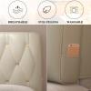 Headboard Bed Backrest Cushion Reading Upholstered Lumbar Pad Bed Breathable Soft Bag,Removable Washable Collision Pillow for Bedroom Dorm Hotel Decoration,F,No headboard 78.7"/200cm view 3