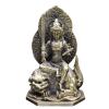 Antique Copper Tibetan Buddhism Holding Sword Manjushri Bodhisattva Buddha,Riding Mythical Beast Statue Crafts Desktop Ornaments view 1