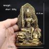 Antique Copper Tibetan Buddhism Holding Sword Manjushri Bodhisattva Buddha,Riding Mythical Beast Statue Crafts Desktop Ornaments view 2