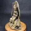 Antique Copper Tibetan Buddhism Holding Sword Manjushri Bodhisattva Buddha,Riding Mythical Beast Statue Crafts Desktop Ornaments view 4