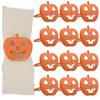 PRETYZOOM Halloween Napkin Rings Set of 12 Pumpkin Napkin Ring Holders Jack O Lantern Rings Buckle for Halloween Thanksgiving Dining Table Decoration view 1