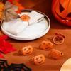 PRETYZOOM Halloween Napkin Rings Set of 12 Pumpkin Napkin Ring Holders Jack O Lantern Rings Buckle for Halloween Thanksgiving Dining Table Decoration view 2