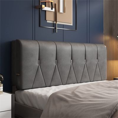Large Bolster Headboard Cushion Lumbar Support Pillow Reading Pillow Big Bed Backrest Pillow Headboard Backrest Cushion for Daybed Bedroom Dorm Decoration,Grey,59"/150cm(Queen)
